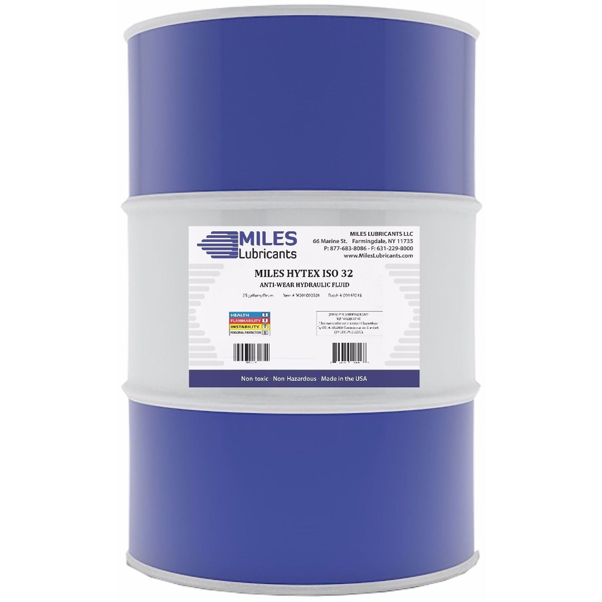 Miles Lubricants Hytex-32 Anti-Wear Hydraulic Fluid - 55-Gal. Drum, Model# M001000501